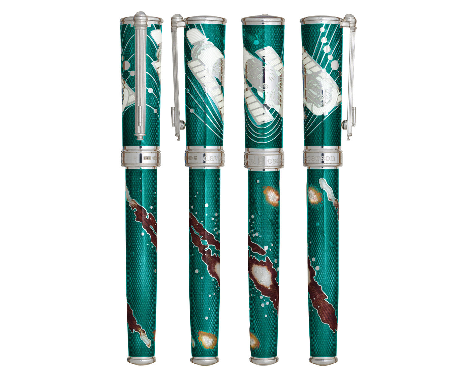 David Oscarson Edwin Hubble Rollerball Pen - Teal Dawn