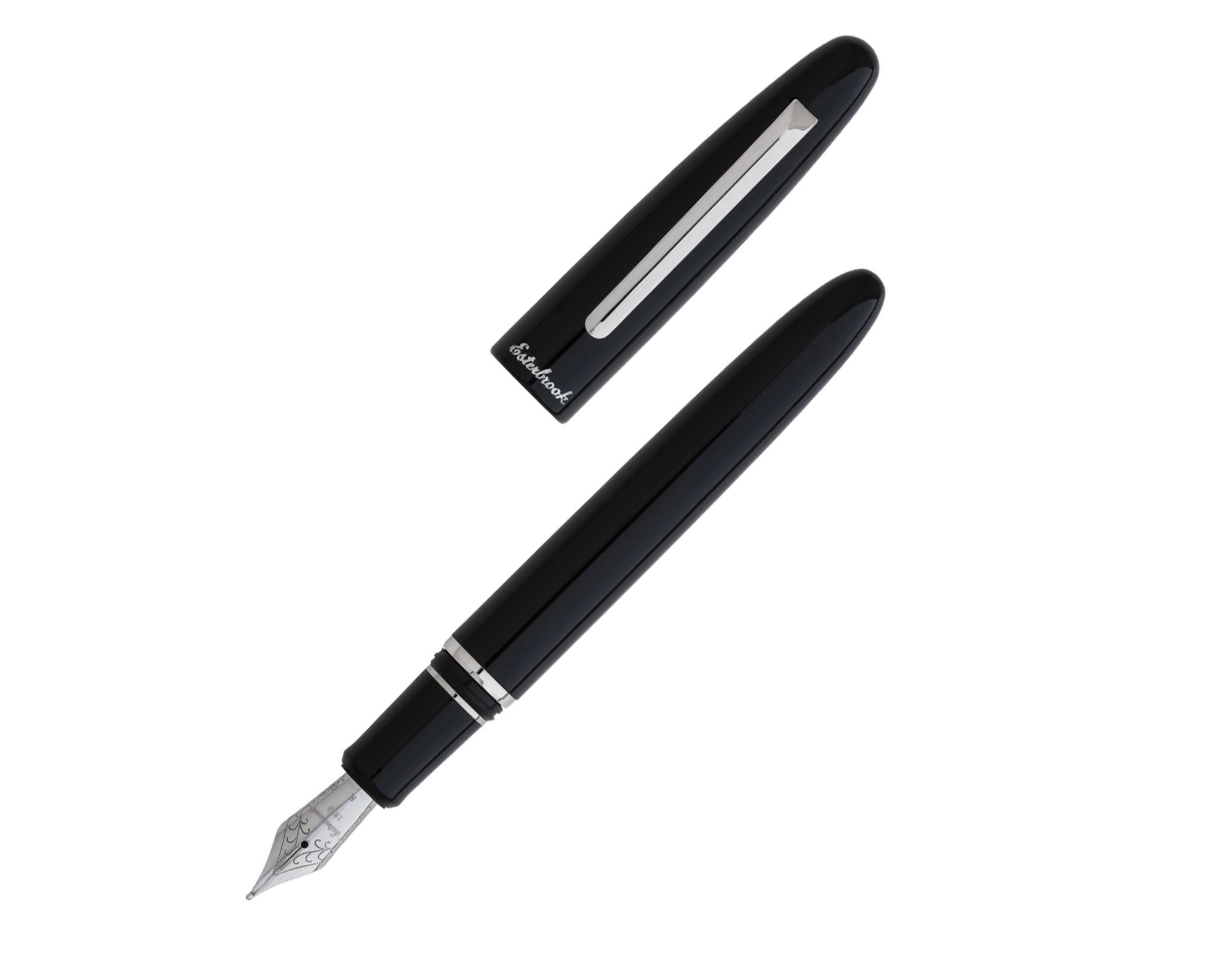 Esterbrook Estie Black Fountain Pen - Chrome Trim
