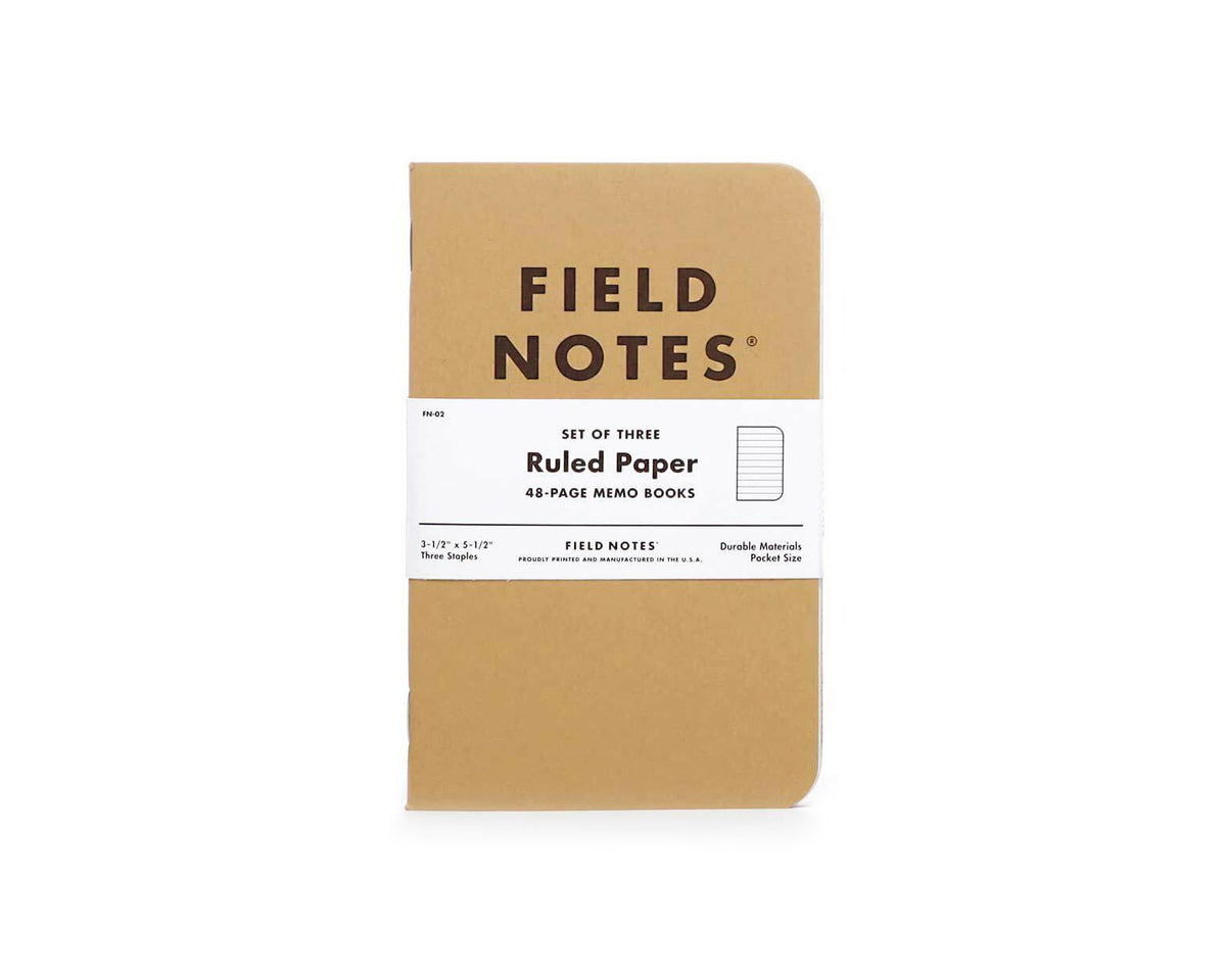 Field Notes Original Kraft Ruled Paper - 3 Pack