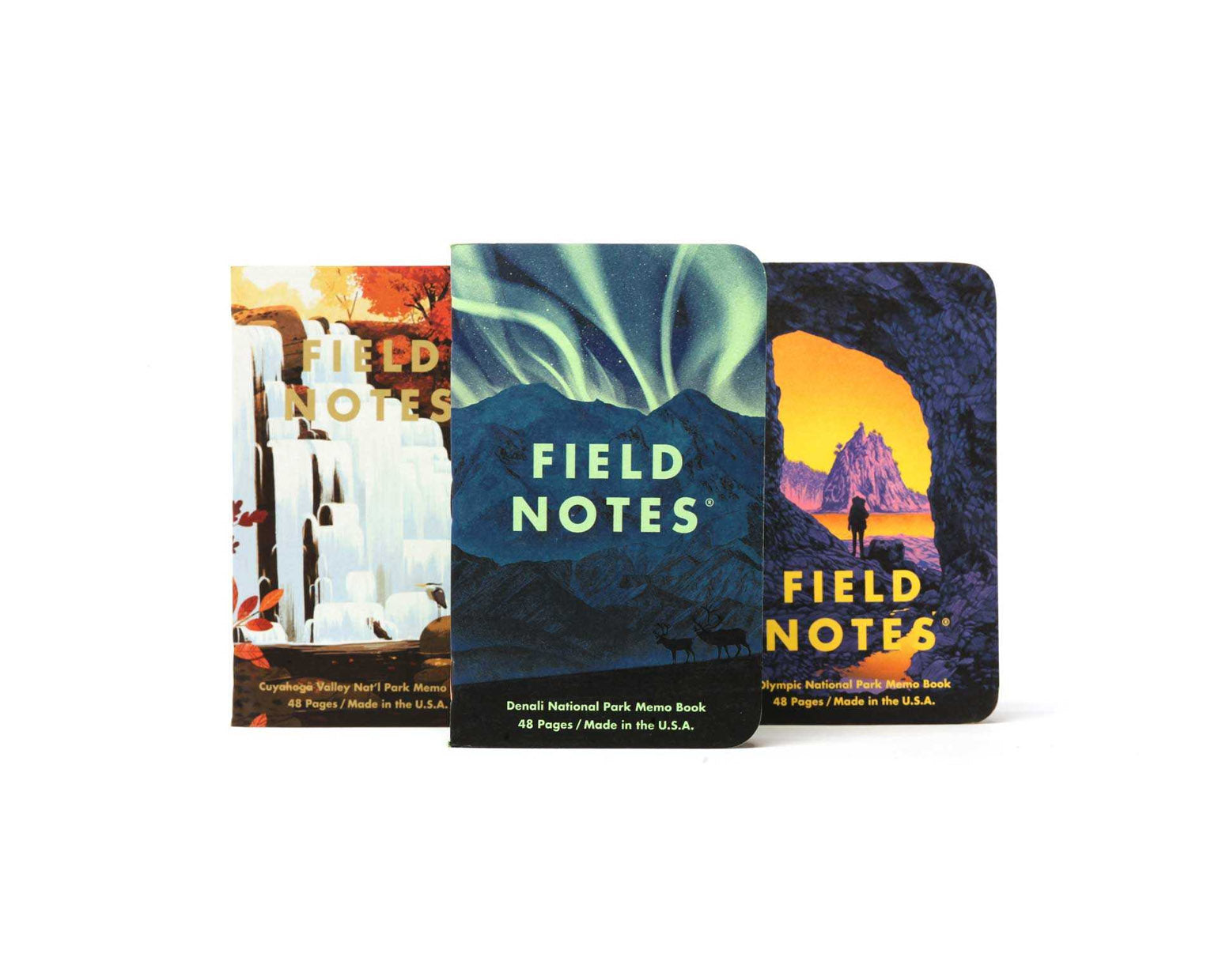 Field Notes National Parks Series E: Denali, Cuyahoga, Olympic - 3 Pack