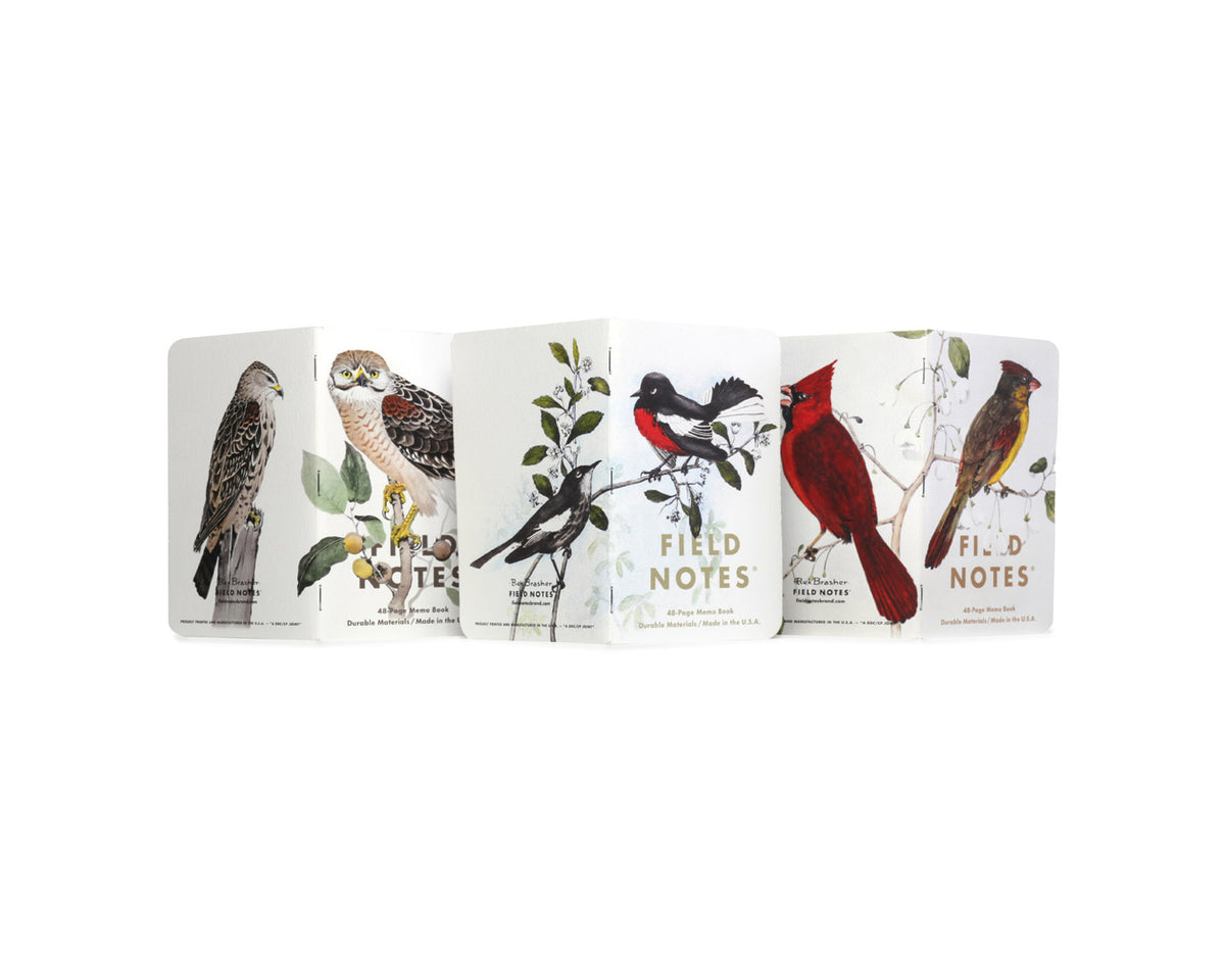 Field Notes Birds & Trees of North America Series C: Redstart, Cardinal, Redshoulder Hawk - 3 Pack