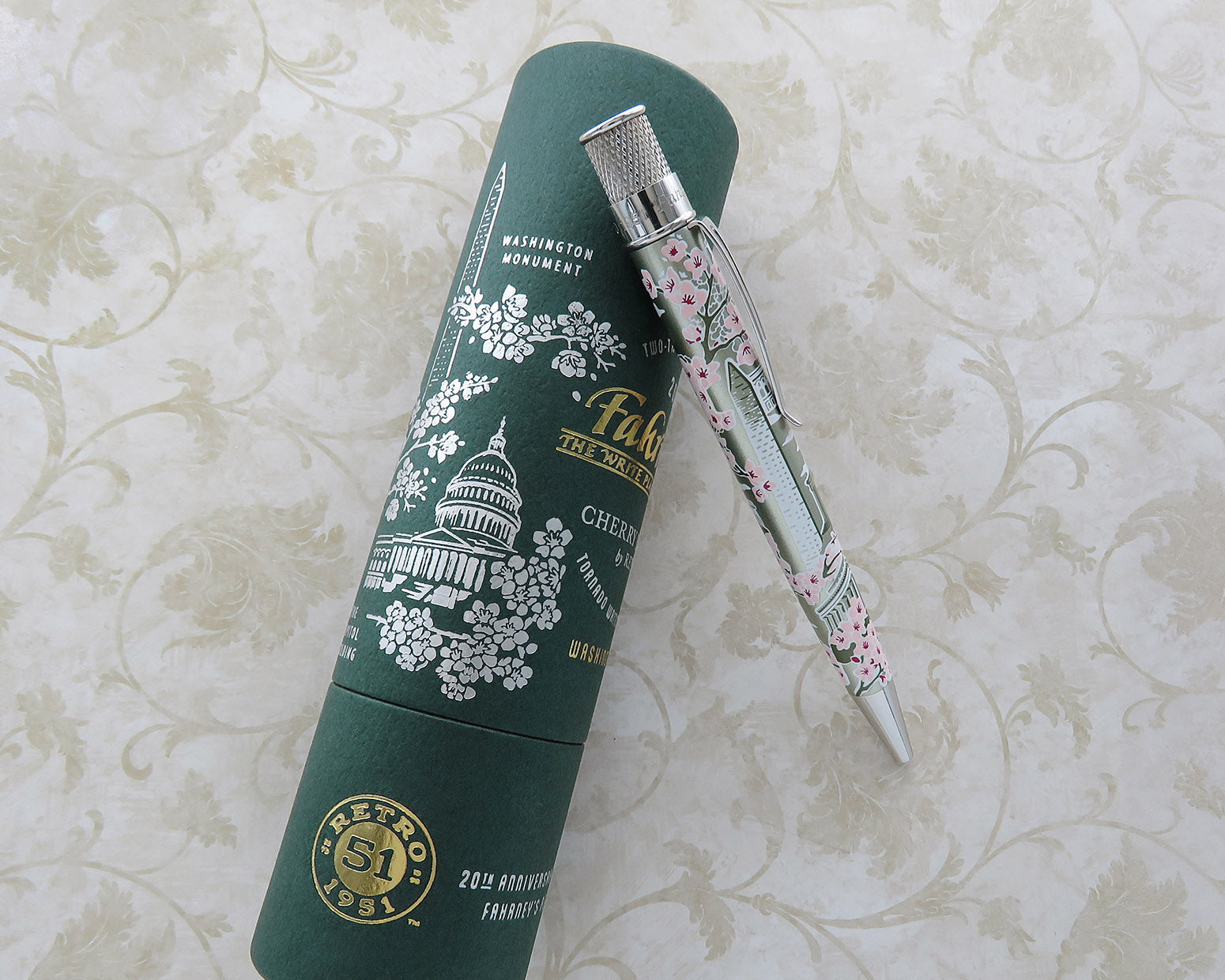 Retro51 2026 Cherry Blossom Fahrney's Exclusive Tornado™ Rollerball Pen