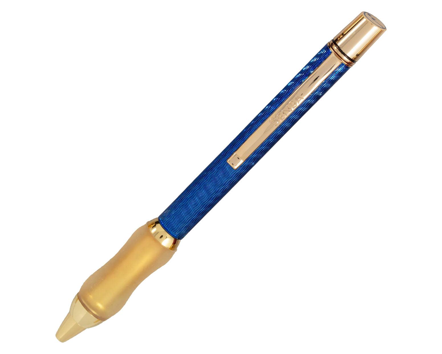 Sensa Herringbone Jewels Ballpoint Pen - Sapphire Blue
