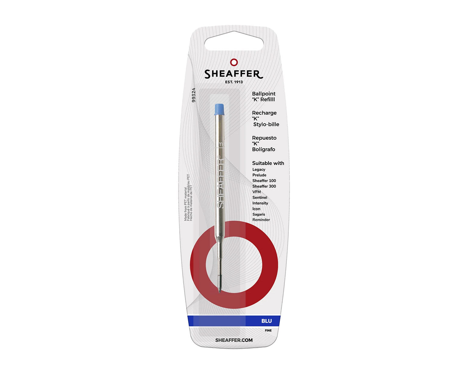 Sheaffer Ballpoint Pen Refill "K" Style - Blue - Fine