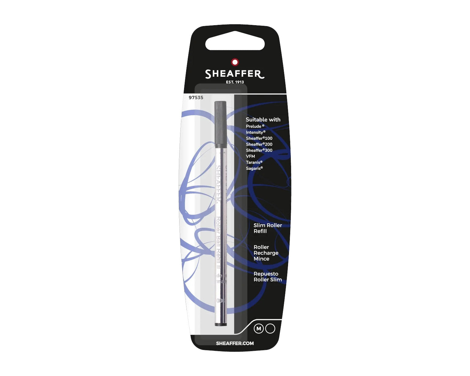 Sheaffer Slim Rollerball Pen Refill - Black