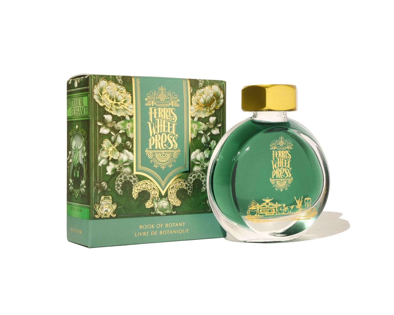 Ferris Wheel Press 38ml Bottled Ink - Book of Botany/Green
