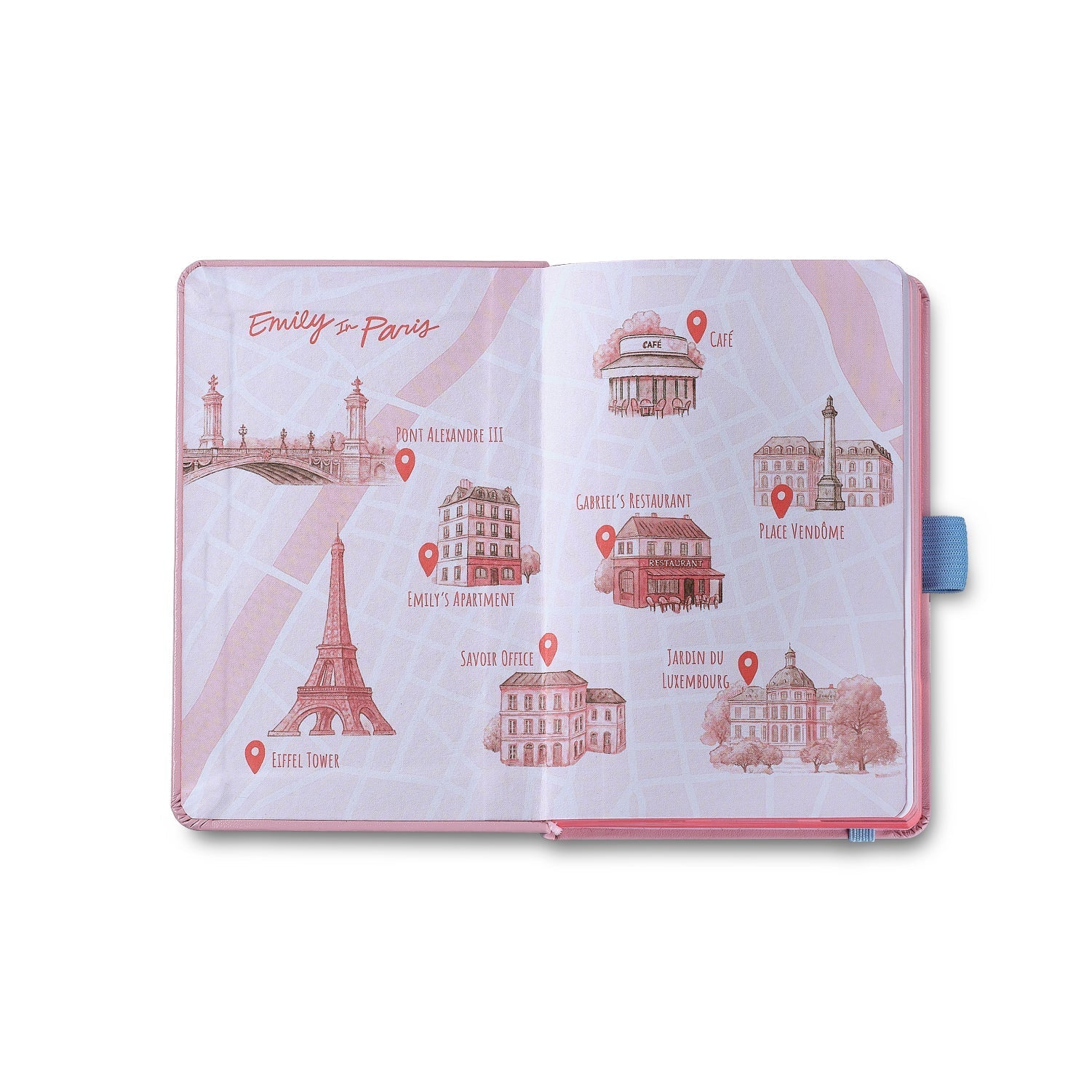 Sheaffer Emily in Paris Sentinel Pink Matte Ballpoint Pen with Chrome Trim & Small Hardbound Notebook Gift Set
