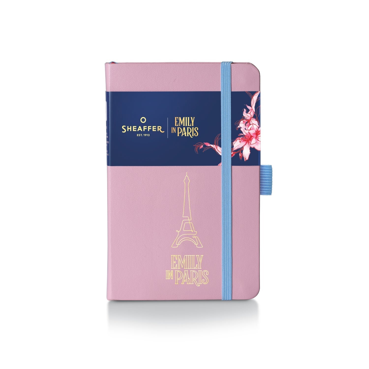 Sheaffer Emily in Paris Sentinel Pink Matte Ballpoint Pen with Chrome Trim & Small Hardbound Notebook Gift Set