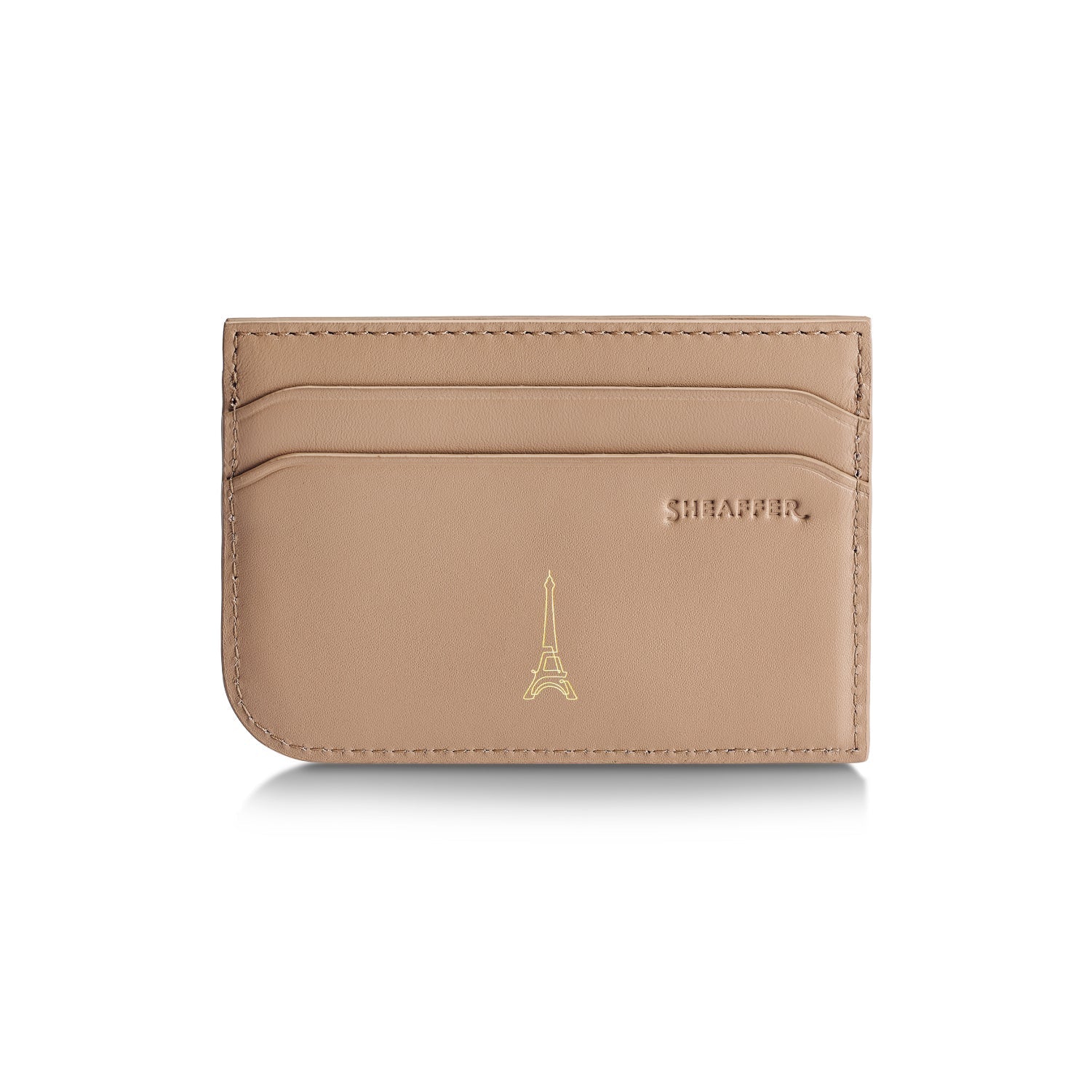 Sheaffer 100 Emily in Paris Champagne Gold Ballpoint Pen & Full-Grain Credit Card Holder Gift Set