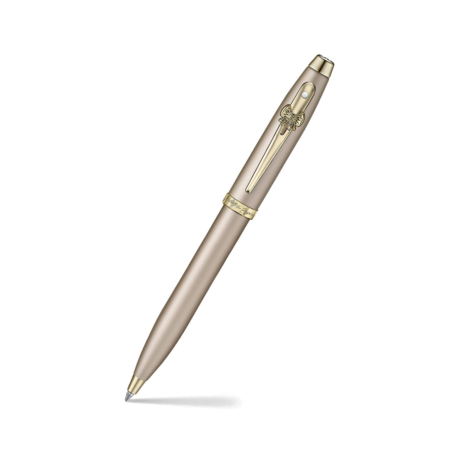 Sheaffer 100 Emily in Paris 9377 Champagne Gold Ballpoint Pen & Hardbound Small Notebook Gift Set