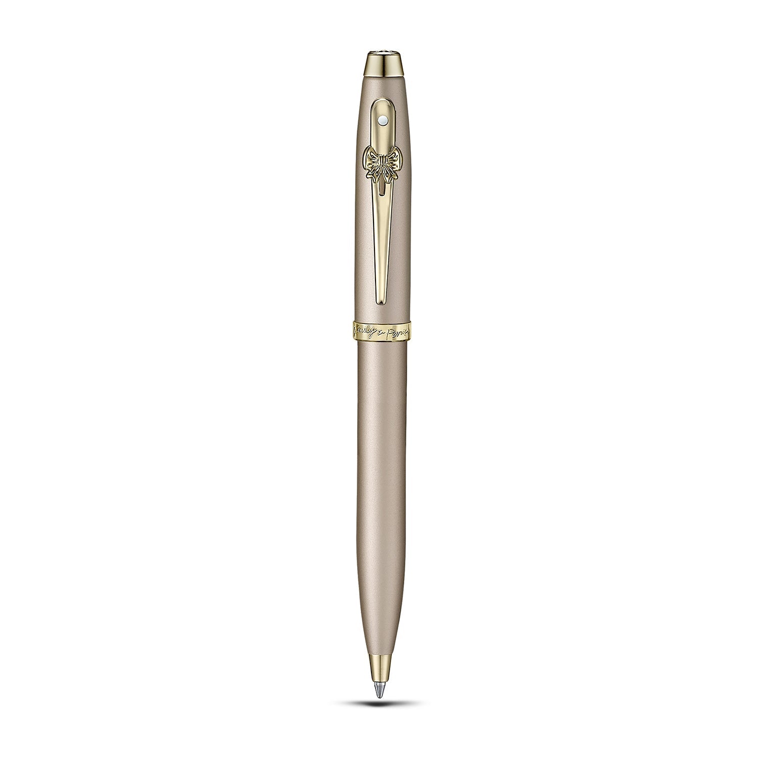 Sheaffer 100 Emily in Paris 9377 Champagne Gold Ballpoint Pen & Hardbound Small Notebook Gift Set