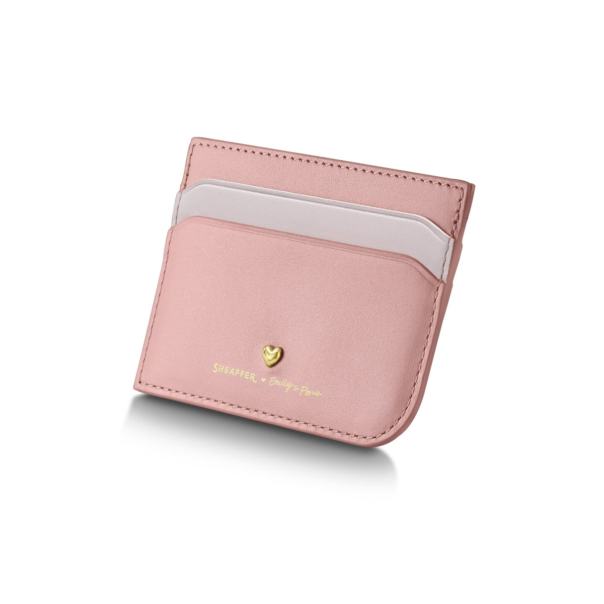 Sheaffer Emily in Paris Prelude Mini Pastel Pink Ballpoint Pen & Full-Grain Leather Credit Card Holder Gift Set