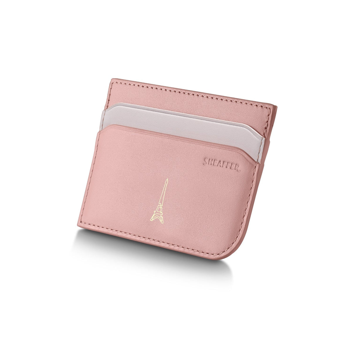 Sheaffer Emily in Paris Prelude Mini Pastel Pink Ballpoint Pen & Full-Grain Leather Credit Card Holder Gift Set