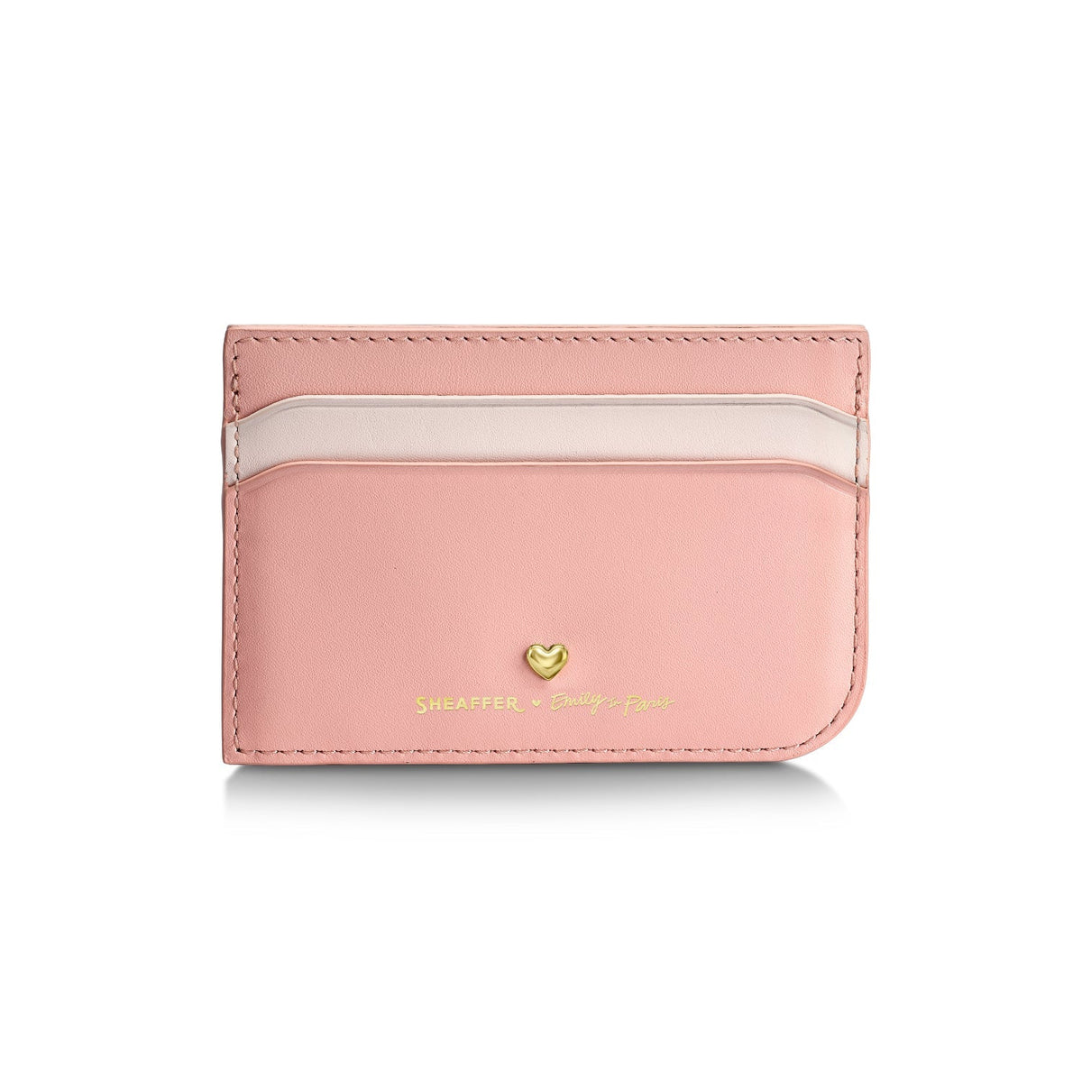 Sheaffer Emily in Paris Prelude Mini Pastel Pink Ballpoint Pen & Full-Grain Leather Credit Card Holder Gift Set