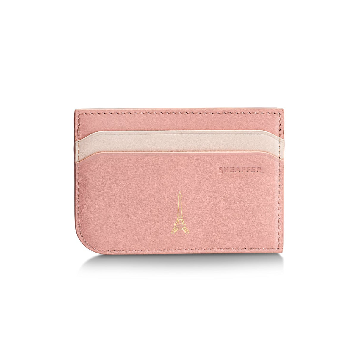 Sheaffer Emily in Paris Prelude Mini Pastel Pink Ballpoint Pen & Full-Grain Leather Credit Card Holder Gift Set