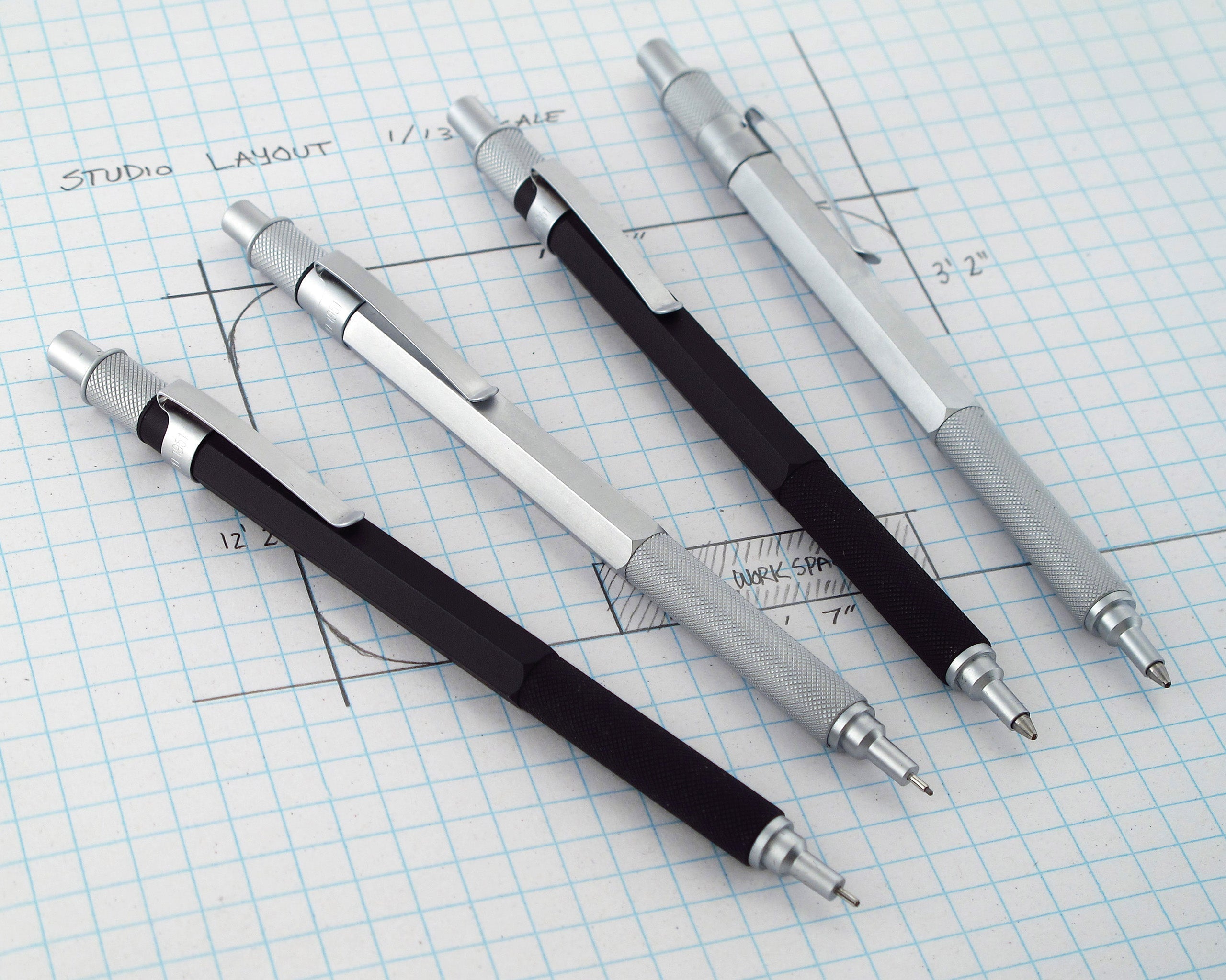 Retro51 HEX-O-MATIC™ Black Mechanical Pencil 0.7mm