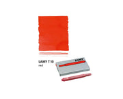 Lamy T10 Giant Fountain Pen Ink Cartridge Refill 5-Pack - Red