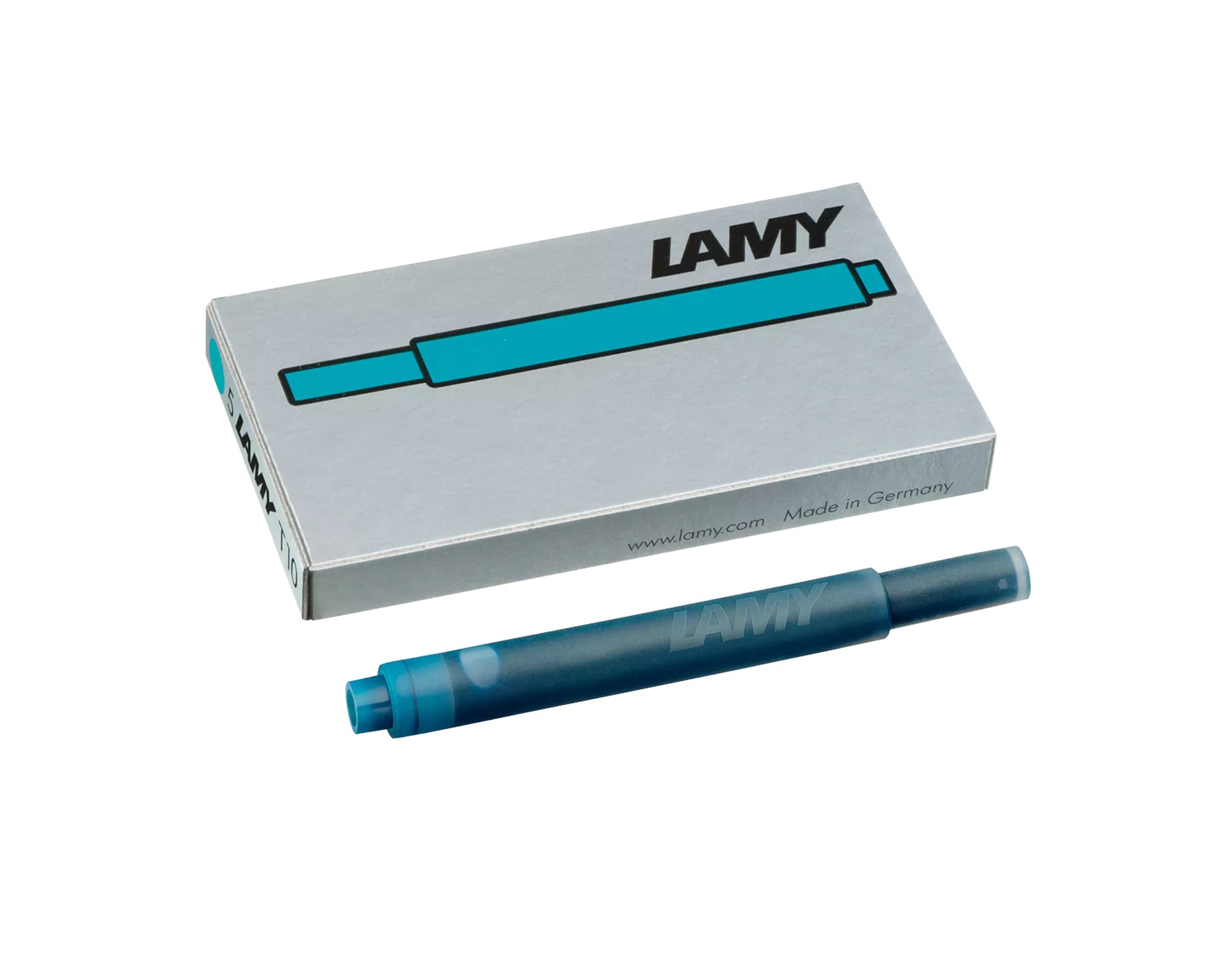Lamy T10 Giant Fountain Pen Ink Cartridge Refill 5-Pack - Turquoise