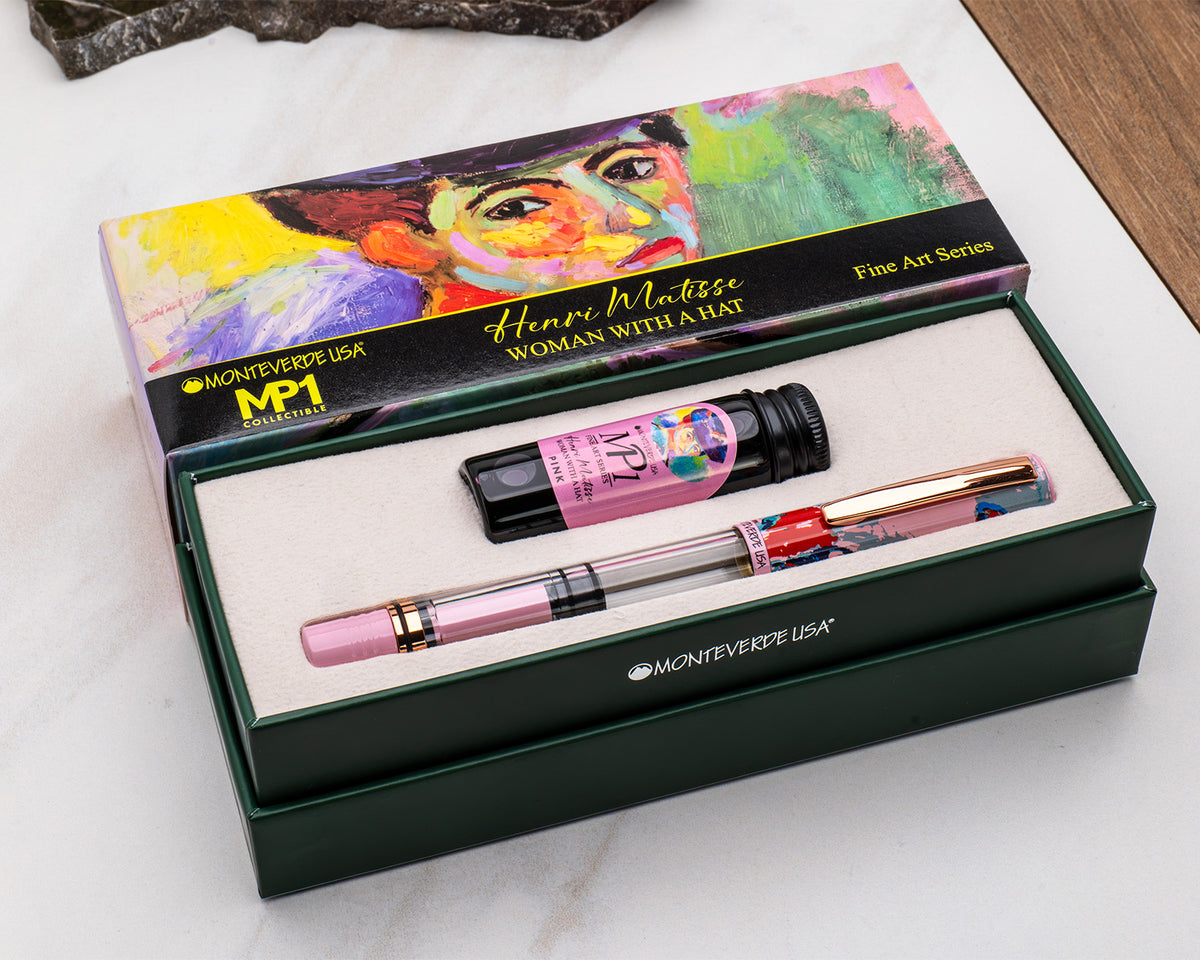 Monteverde MP1 Fine Art Series Fountain Pen Set with 15ml Ink - Woman with a Hat