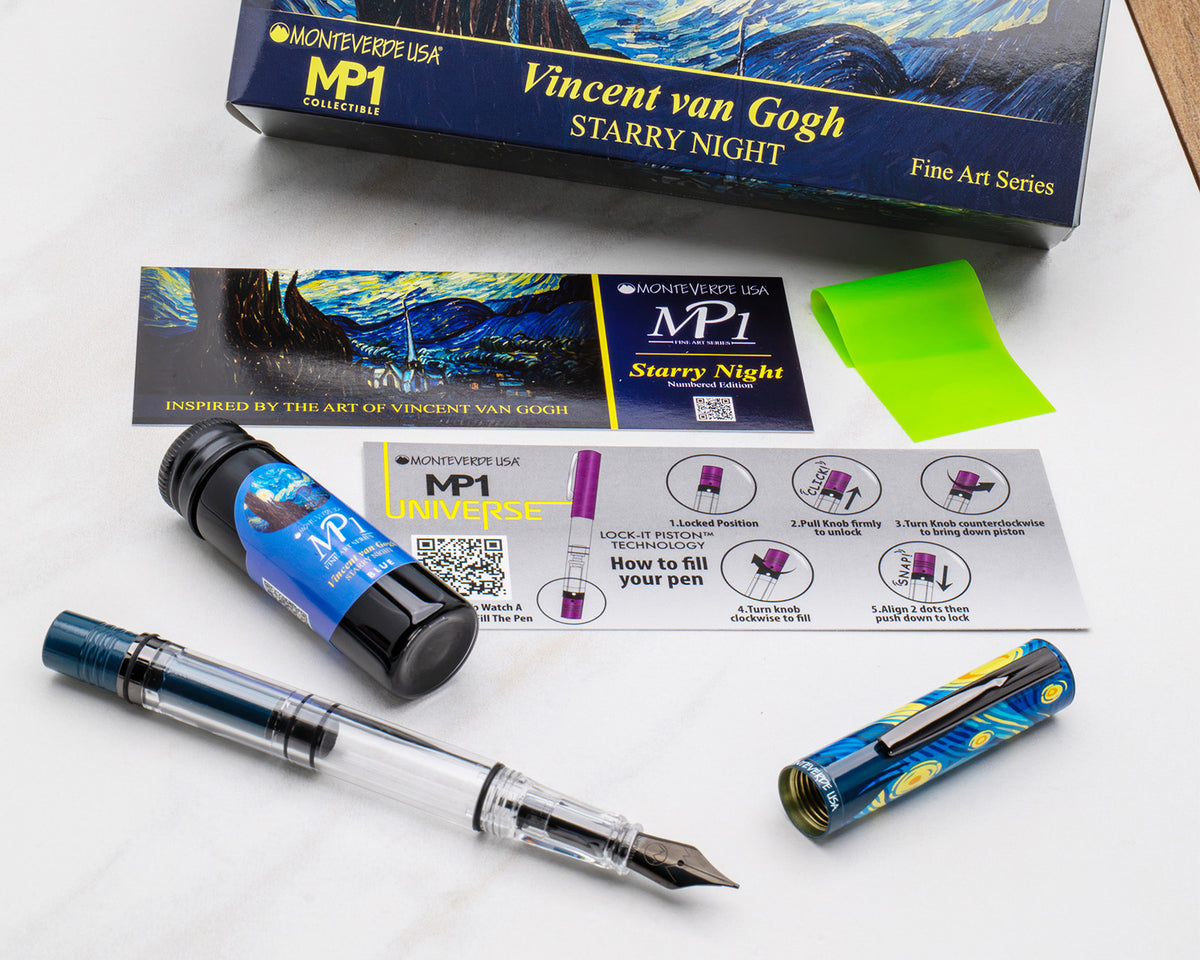 Monteverde MP1 Fine Art Series Fountain Pen Set with 15ml Ink - Starry Night