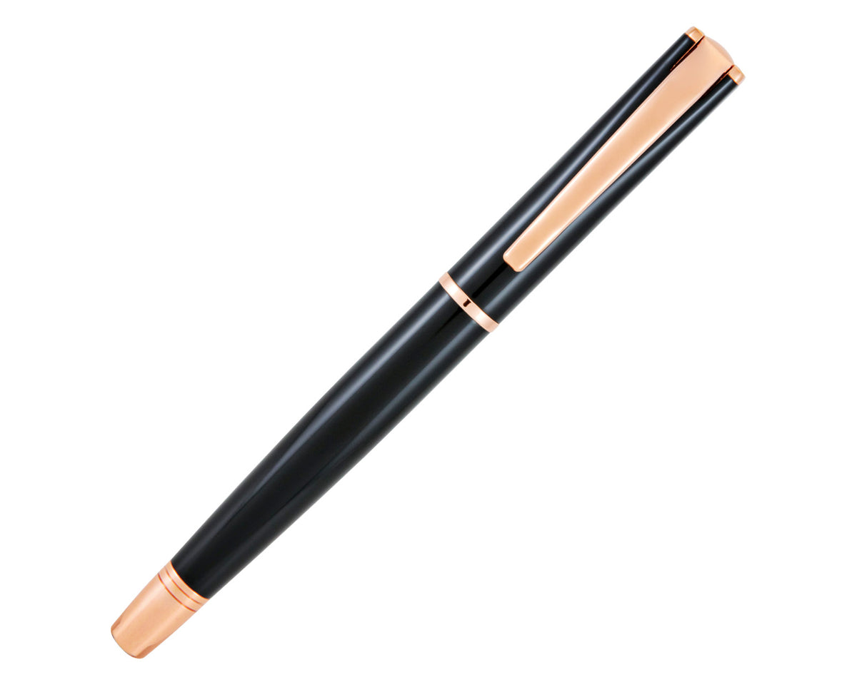Monteverde Impressa Black with Rose Gold Trim Fountain Pen