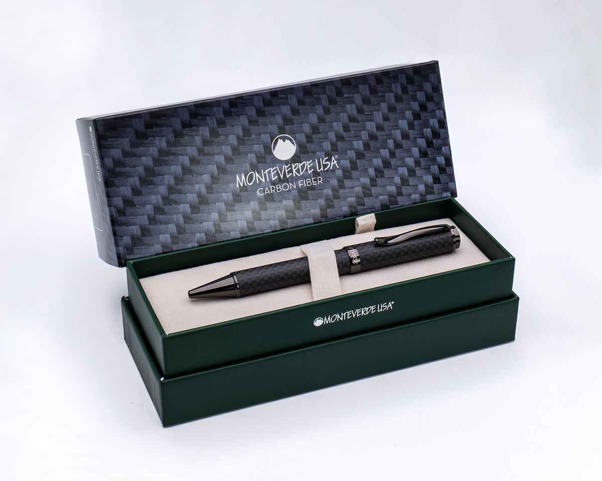 Monteverde Innova Matte Carbon Fiber Ballpoint Pen with Gunmetal Trim