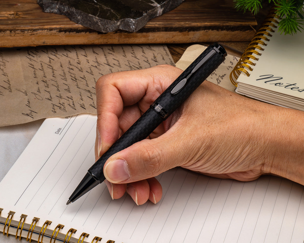 Monteverde Innova Matte Carbon Fiber Ballpoint Pen with Gunmetal Trim