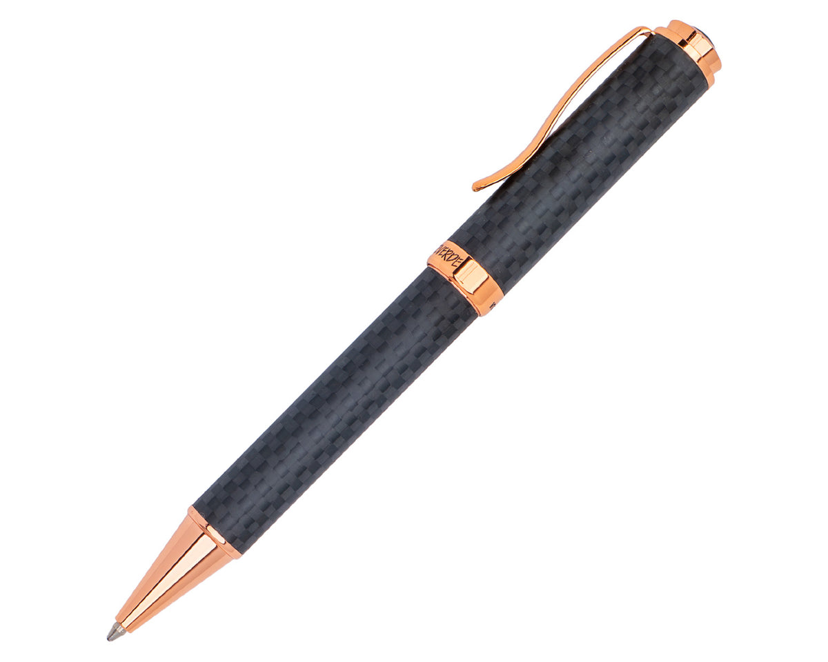 Monteverde Innova Matte Carbon Fiber Ballpoint Pen with Rose Gold Trim