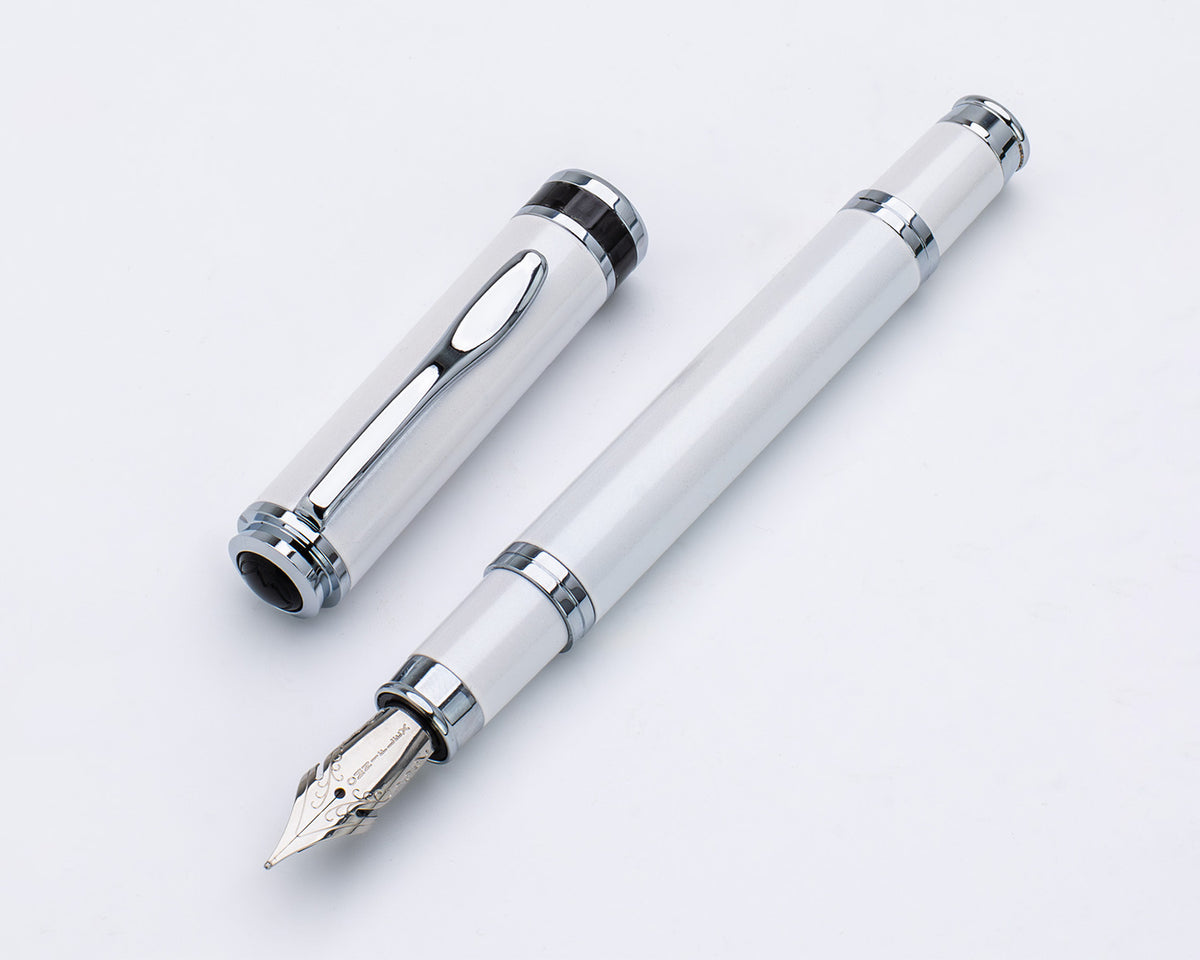 Monteverde Innova Color of The Year 2026 Cloud Dancer with Chrome Trim Fountain Pen Set (Limited Edition)
