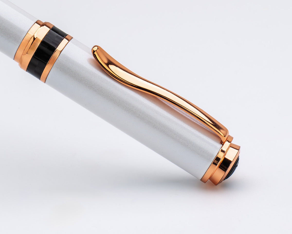 Monteverde Innova Color of The Year 2026 Cloud Dancer with Rose Gold Trim Fountain Pen Set (Limited Edition)