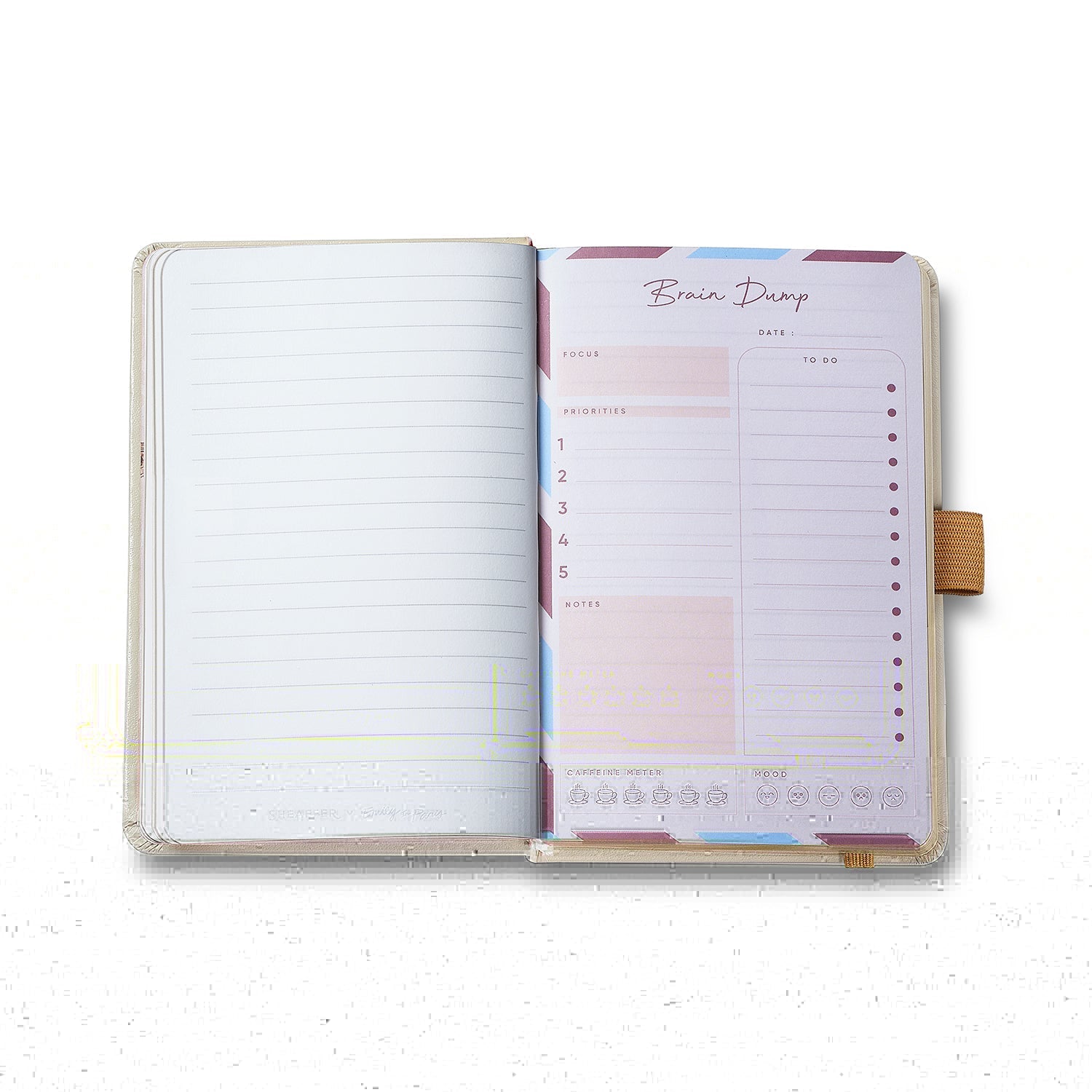 Sheaffer Emily in Paris Small Notebook 90 GSM Ink Friendly Paper with Embossed Eiffel Tower - Beige