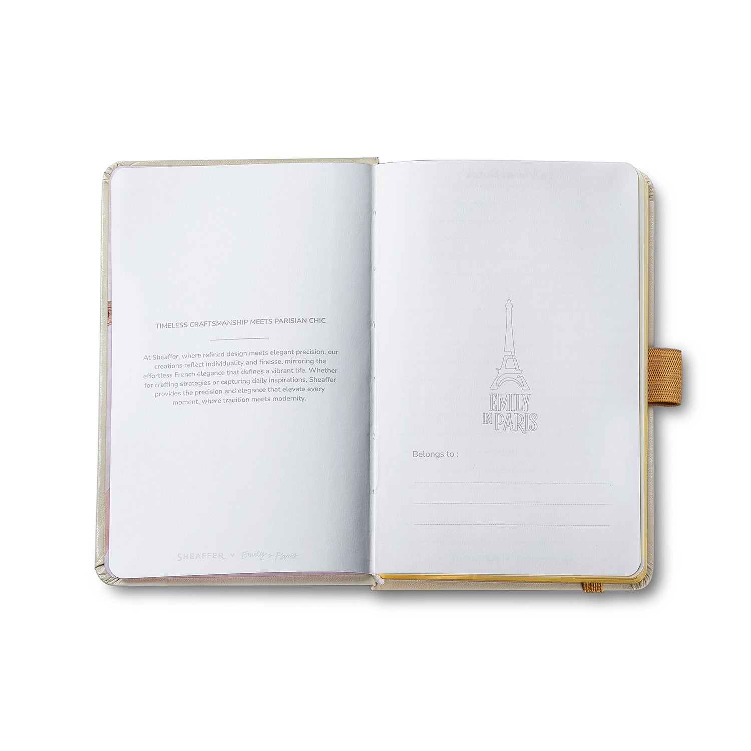 Sheaffer Emily in Paris Small Notebook 90 GSM Ink Friendly Paper with Embossed Eiffel Tower - Beige