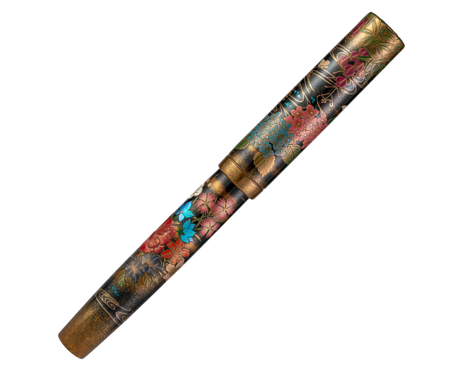 Namiki Emperor Blooming Flowers in Profusion Fountain Pen - Medium 18K Nib - Limited Edition