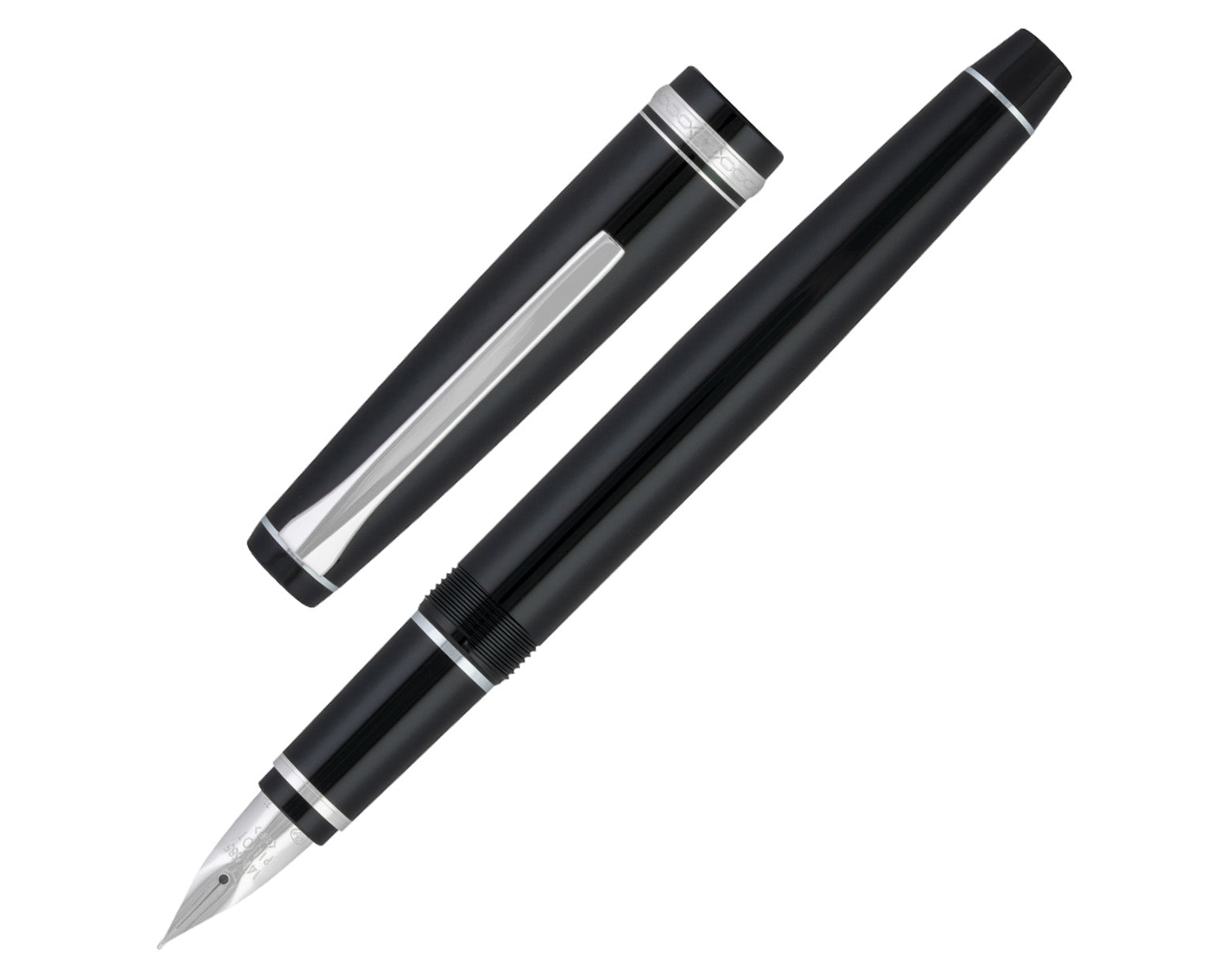 Pilot Falcon Black / Rhodium Fountain Pen