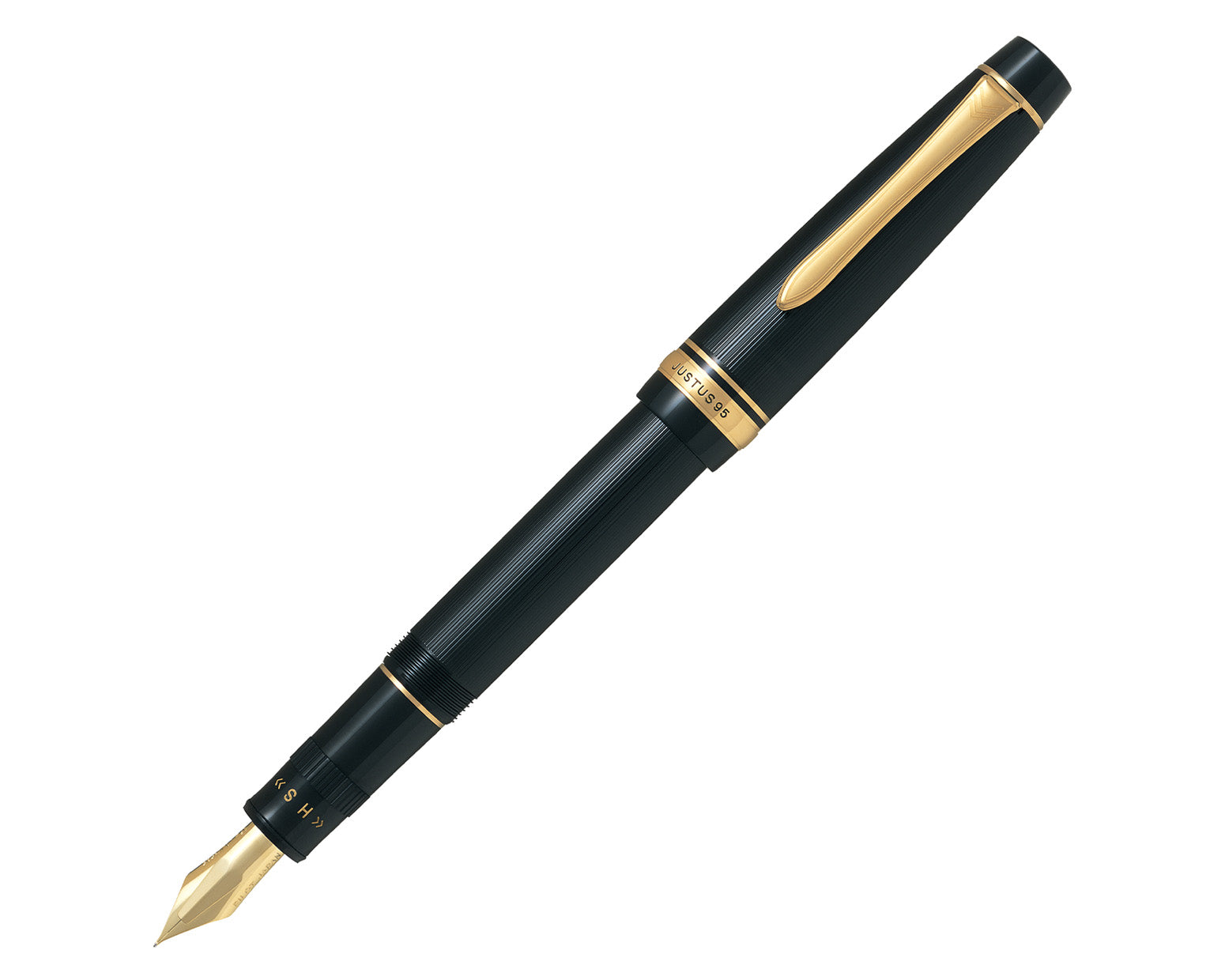Pilot Justus 95 Black / Gold Fountain Pen