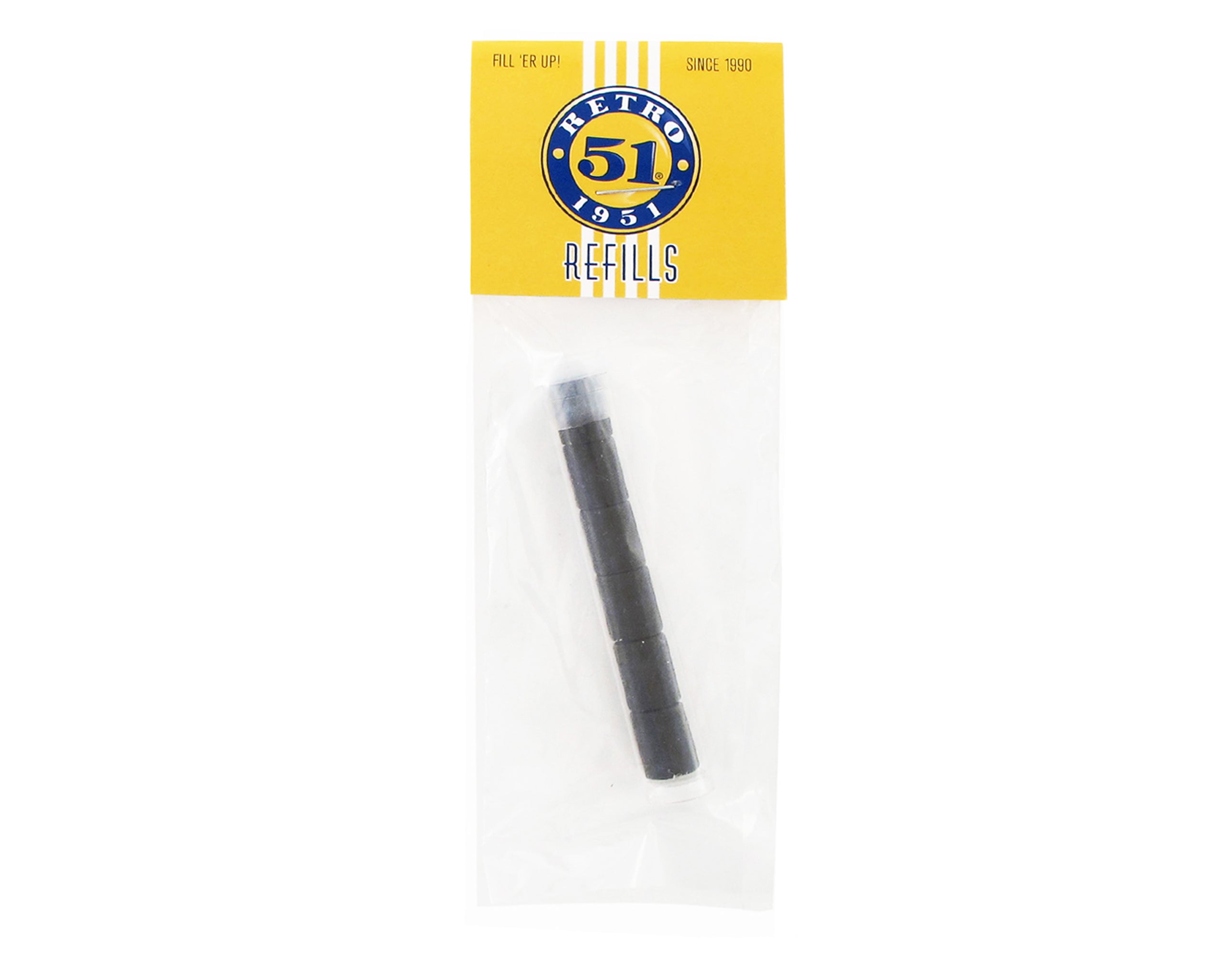 Retro51 Tornado Pencil Black Erasers 6 Pack Refills