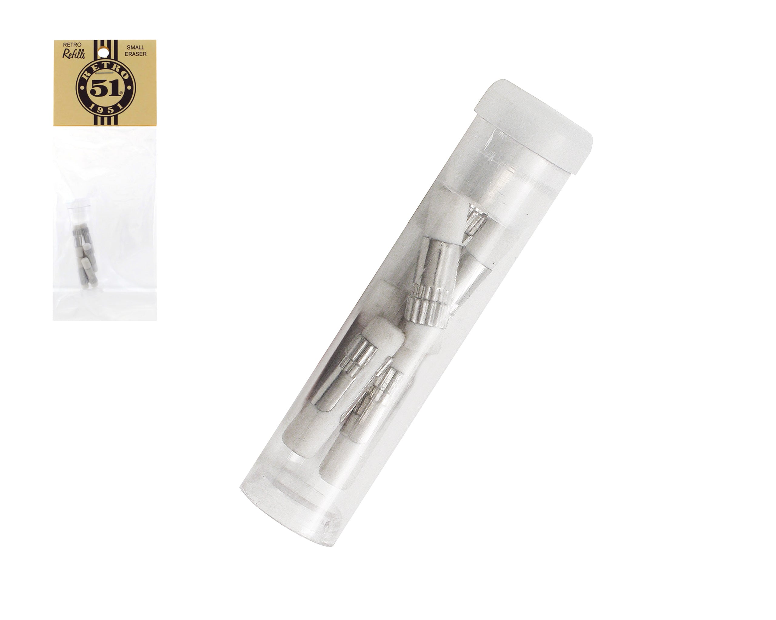Retro51 Hex-O-Matic Pencil White Eraser 6 Pack Refills