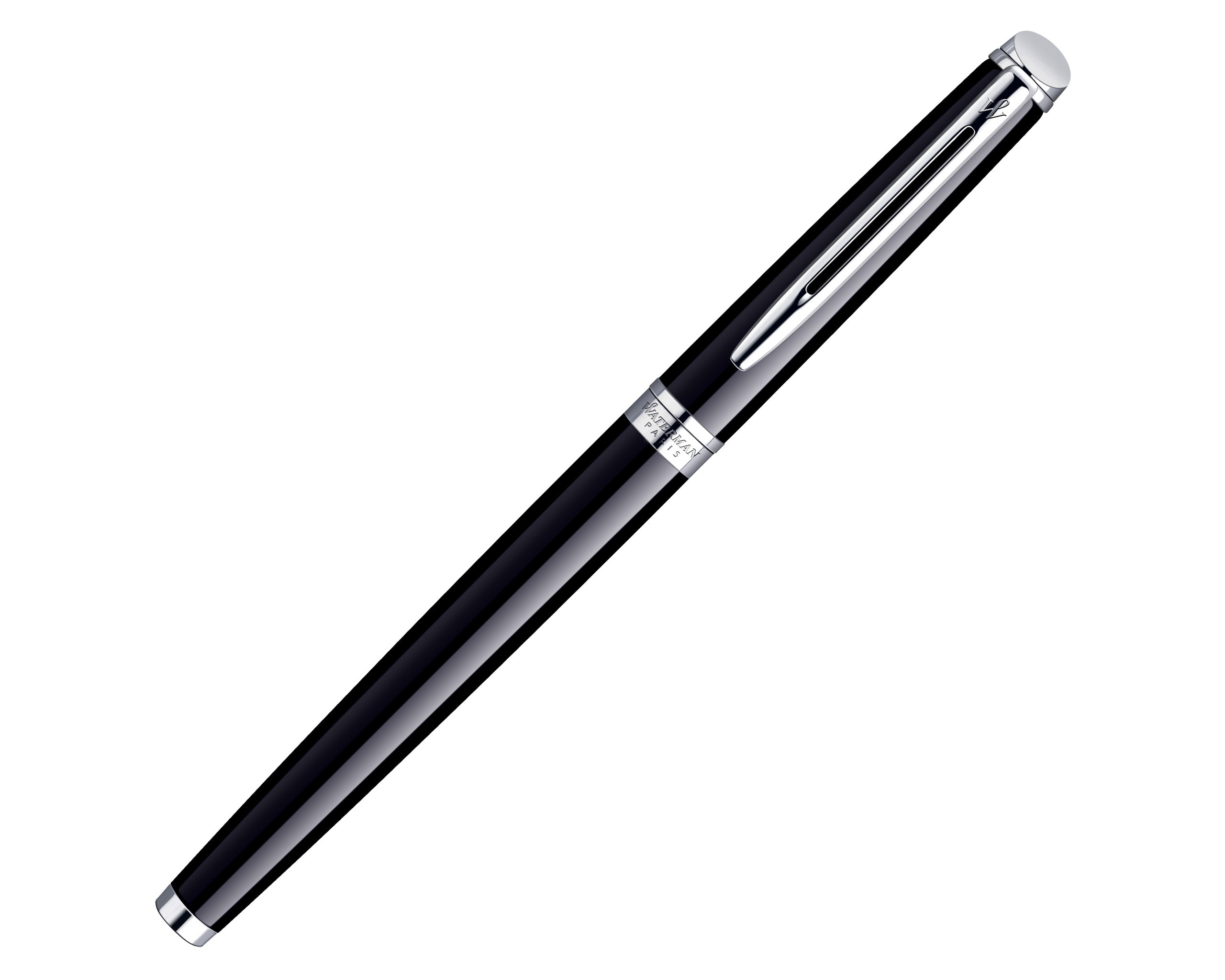 Waterman Hemisphere Black Rollerball Pen with Chrome Trim