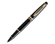 Waterman Expert Rollerball Pen - Black with Gold Trim