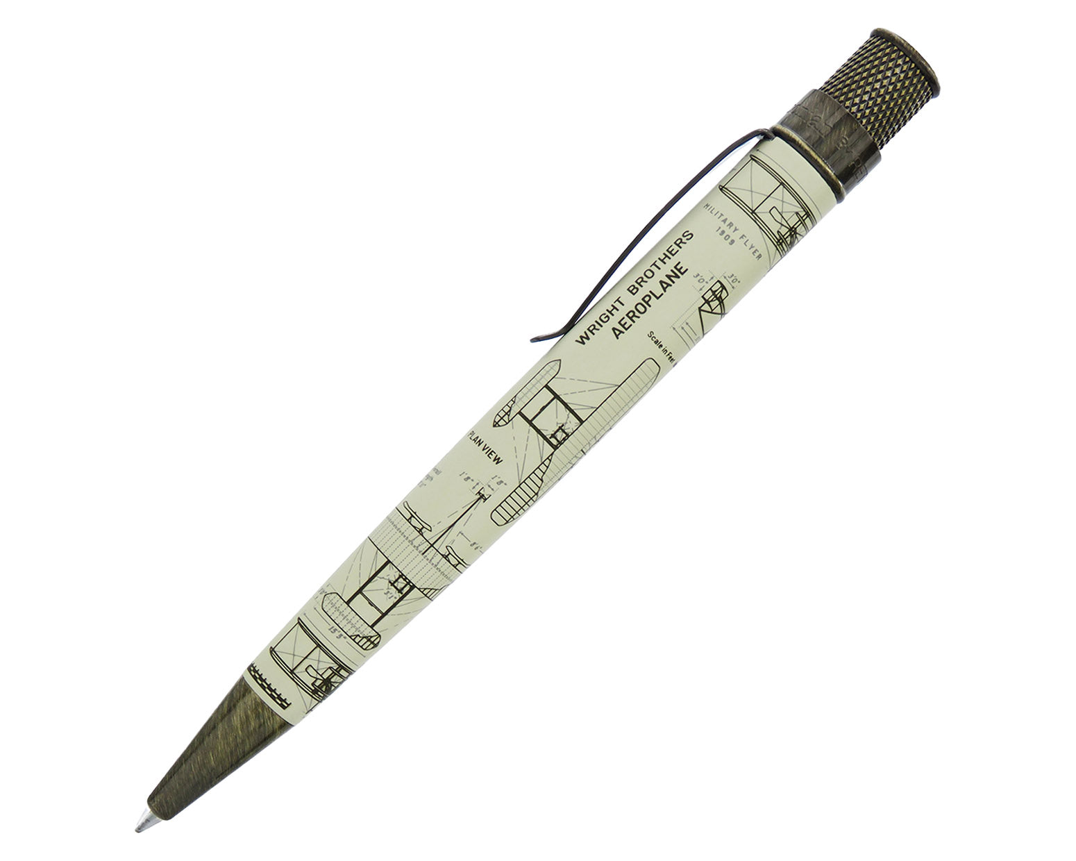Retro51 Smithsonian Wright Brothers Aeroplane Tornado™ Rollerball Pen