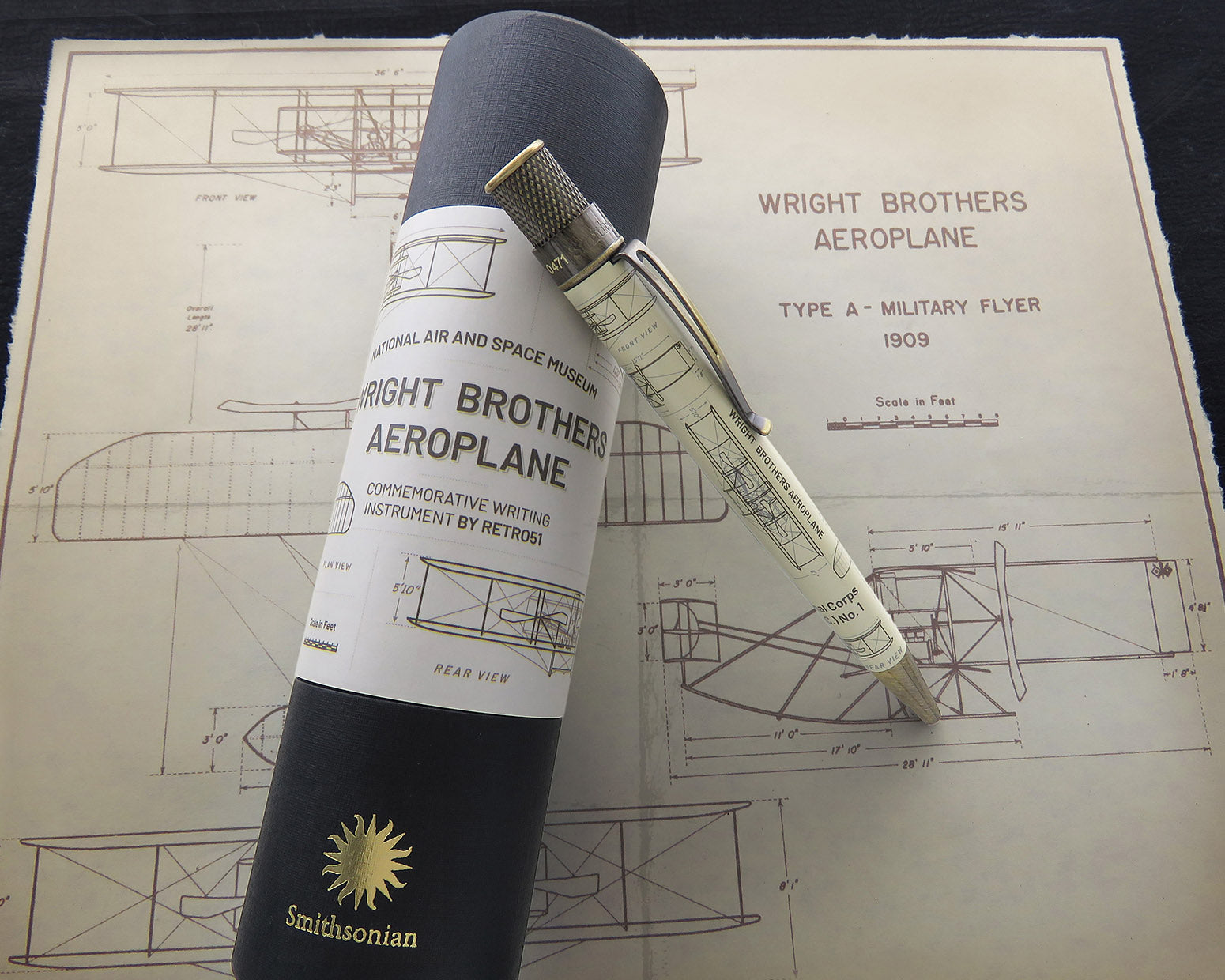 Retro51 Smithsonian Wright Brothers Aeroplane Tornado™ Rollerball Pen