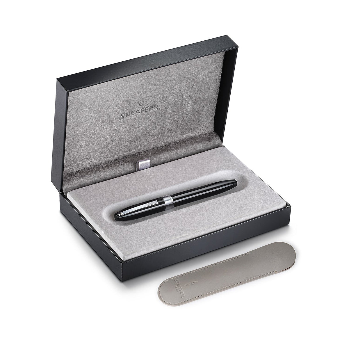 Sheaffer Legacy Glossy Black Rollerball Pen with Chrome-Plated Trim