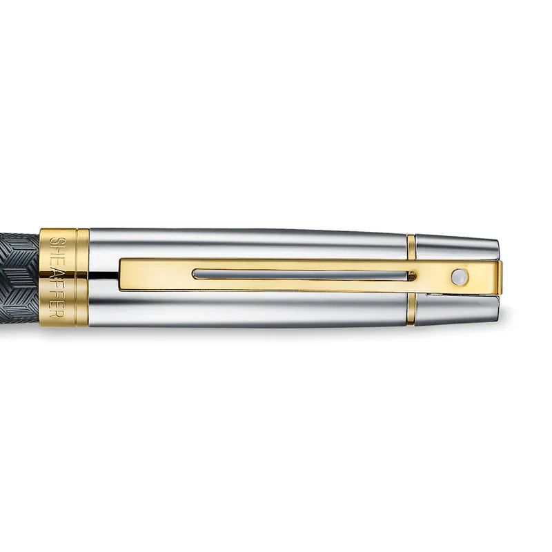 Sheaffer 300 Engraved Matte Black with Chrome Cap/PVD Gold Trim Rollerball Pen