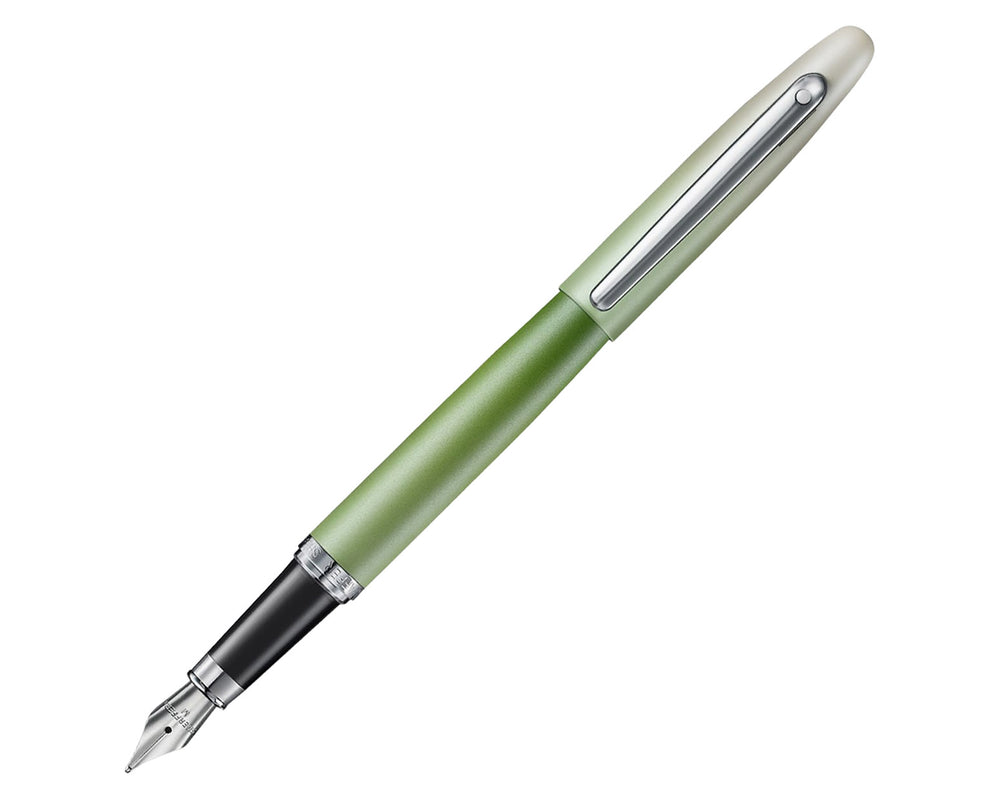 Sheaffer Matcha VFM Green Ombre Fountain Pen with Chrome Trim