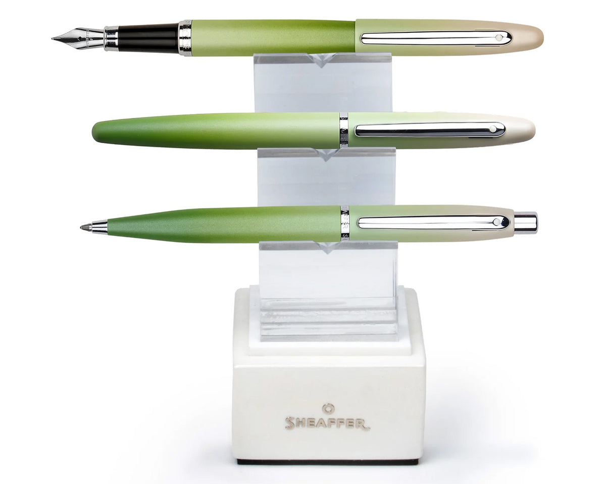 Sheaffer Matcha VFM Green Ombre Ballpoint Pen with Chrome Trim