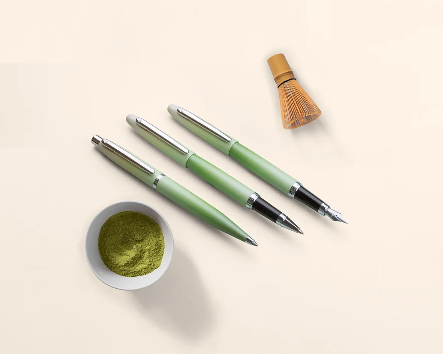 Sheaffer Matcha VFM Green Ombre Rollerball Pen with Chrome Trim