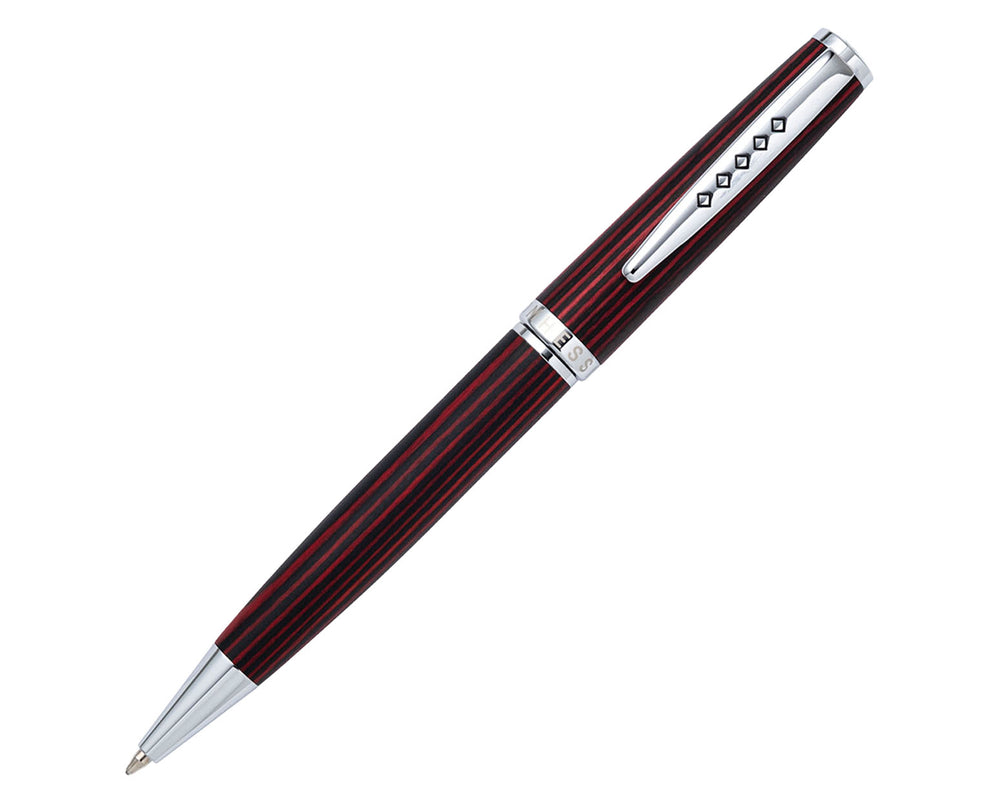 Tom Hessin Edinburgh Collection Forth Bridge Red Ballpoint Pen with Chrome Trim
