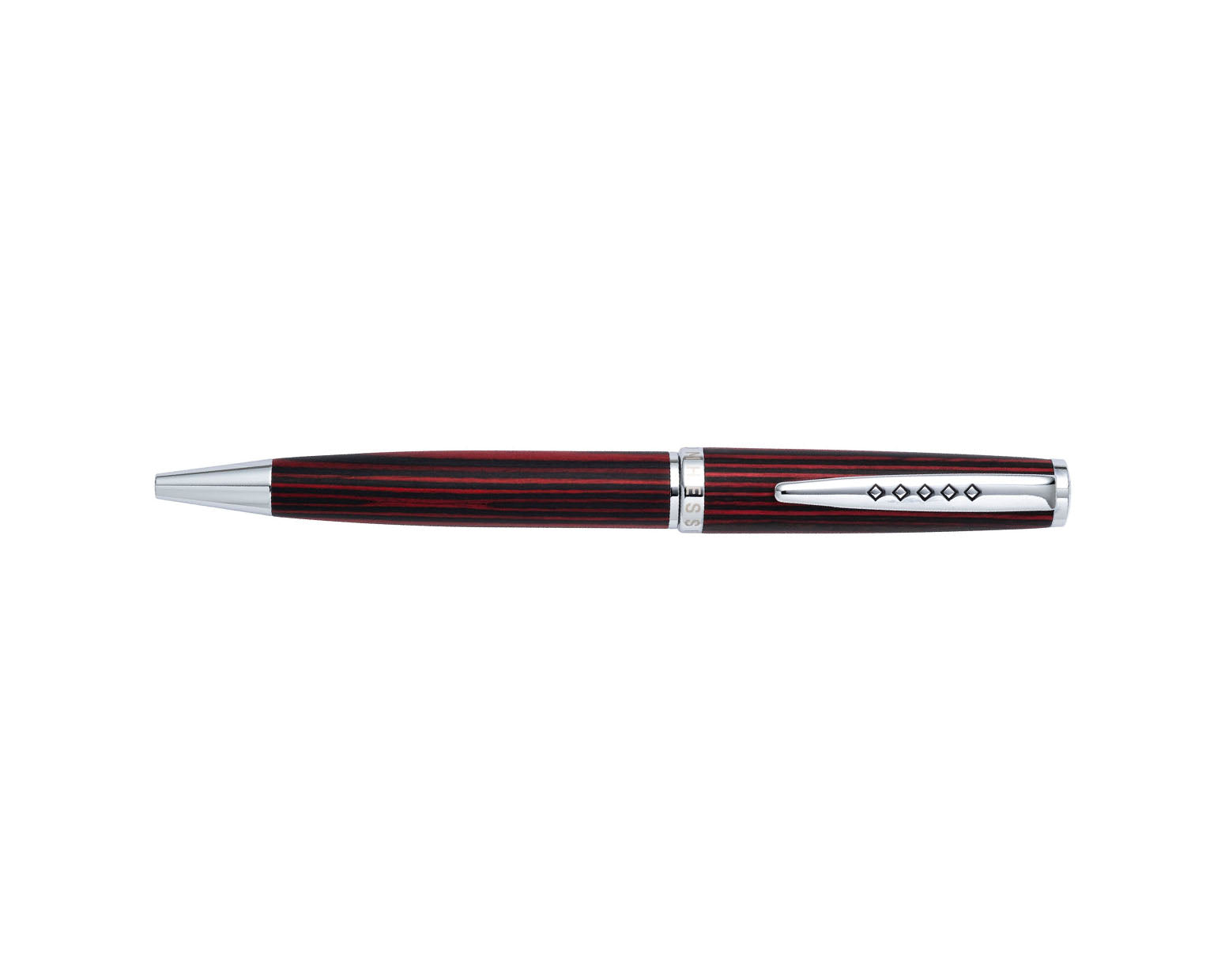 Tom Hessin Edinburgh Collection Forth Bridge Red Ballpoint Pen with Chrome Trim
