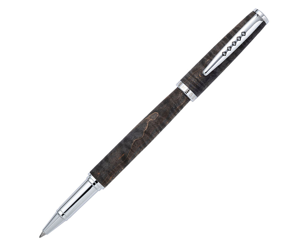 Tom Hessin Edinburgh Collection Stockbridge Stone Rollerball Pen with Chrome Trim