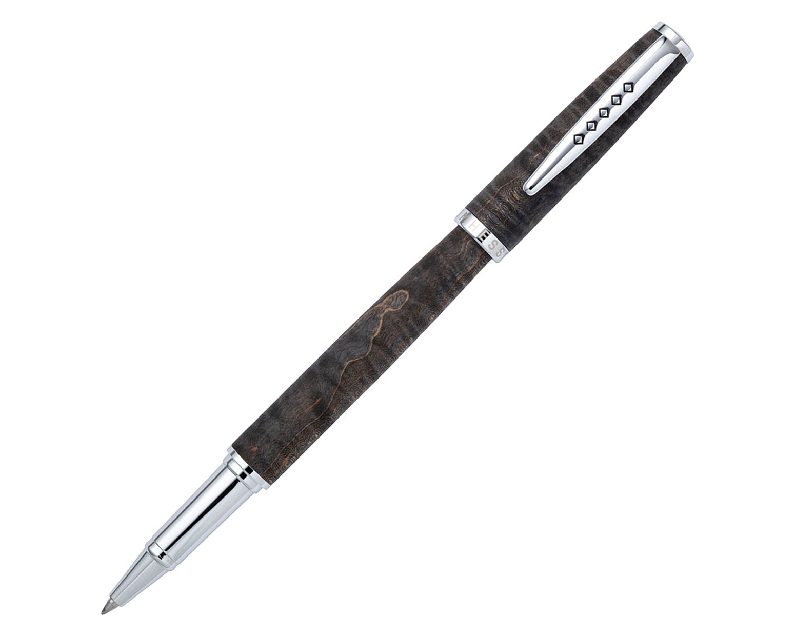 Tom Hessin Edinburgh Collection Stockbridge Stone Rollerball Pen with Chrome Trim